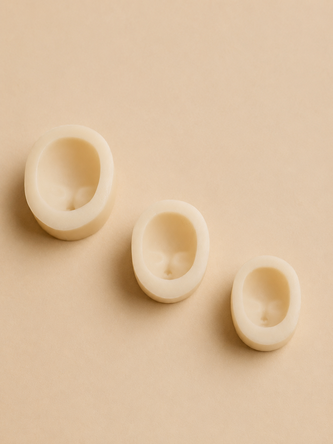 3-Pack of Generic Women's Face Molds (S, M, L) for Sugar Modeling by Carlos Lischetti