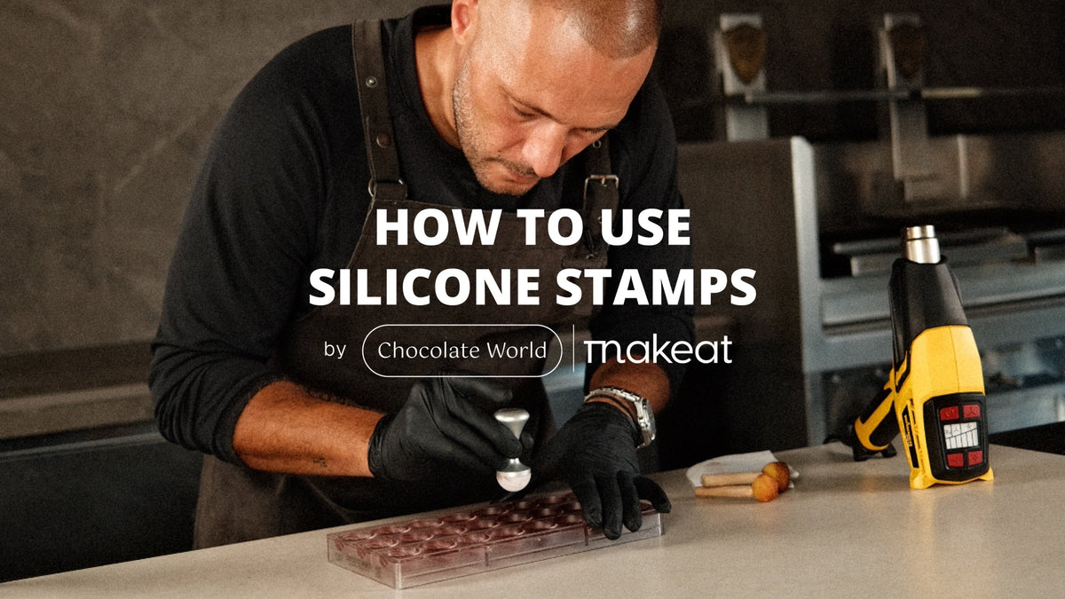 Cómo utilizar los sellos de silicona Chocolate World × Makeat | Paso a paso con el chef Andrey Dubovik