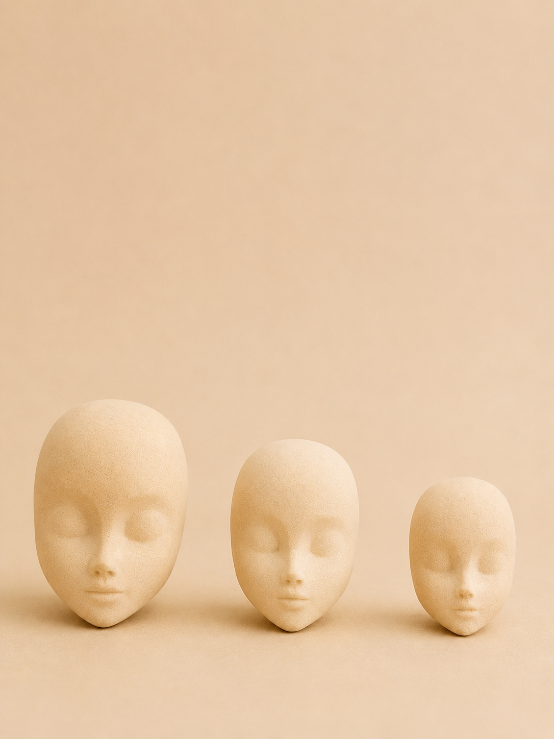 3-Pack of Generic Women's Face Molds (S, M, L) for Sugar Modeling by Carlos Lischetti