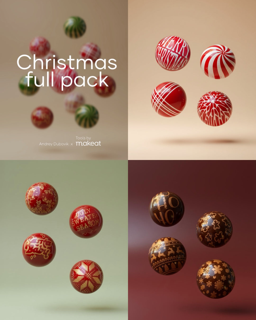 christmas full pack - the complete set para stamp de bombones x Andrey Dubovik